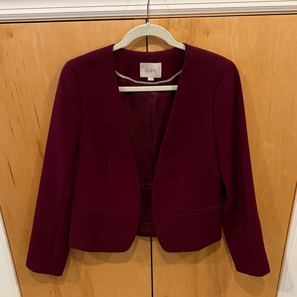 LOFT Women's Burgundy Blazer